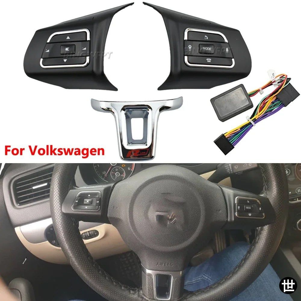 VWゴルフ2010-2012ボーラ2011-2015用ステアリングホイールリモートワイヤレスコントロールボタン多機能コントローラースイッチ