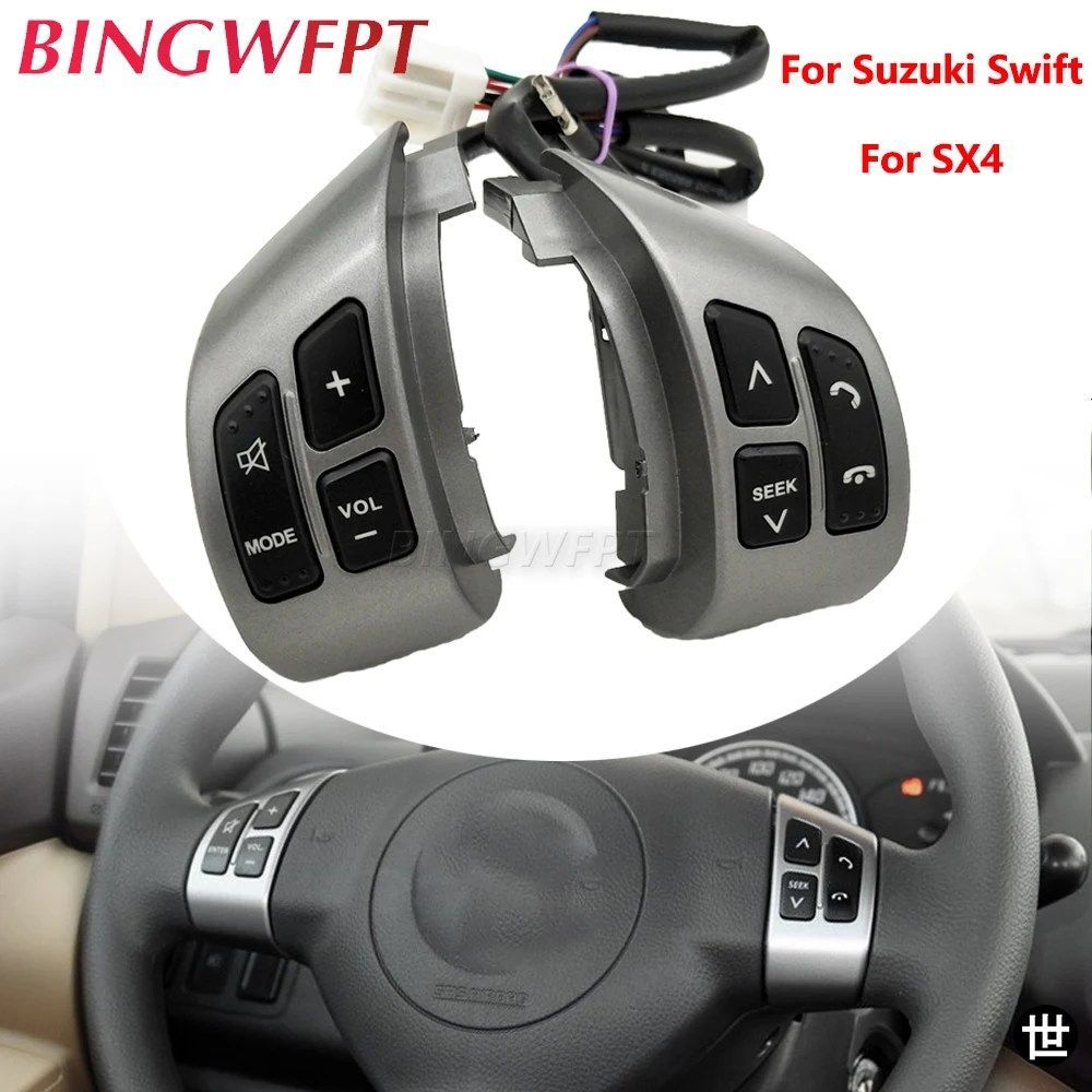 スズキ スイフト 2005-2016 SX4 2006-2013 用のコンビネーションスイッチ多機能ステアリングホイールオーディオスイッチボタン