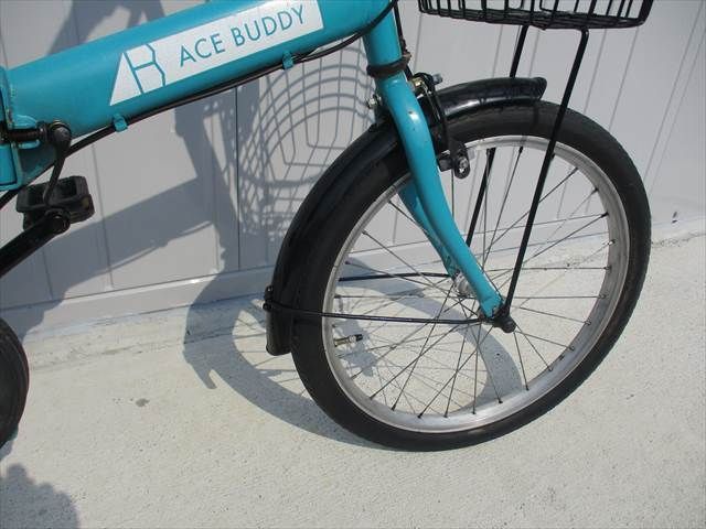 F182 ☆ 9800円 整備済み☆完成車発送☆ 折りたたみ中古自転車 ブルー 