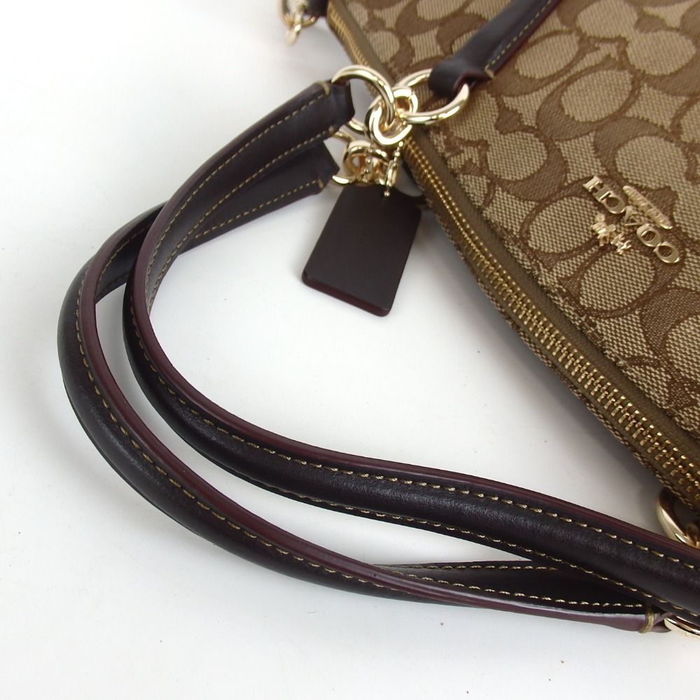 COACH コーチ シグネチャー 2way ハンドバッグ キャンバス レザー 29