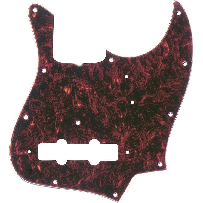 Fender Pickguard, Jazz Bass (with Truss Rod Notch), 11-Hole Vintage Mount, Brown Tortoise Shell, 4-Ply ピックガード〈フェンダー〉