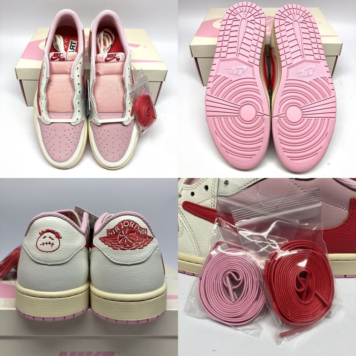 新古品】 Travis Scott × Nike Air Jordan 1 Retro Low OG Sail 