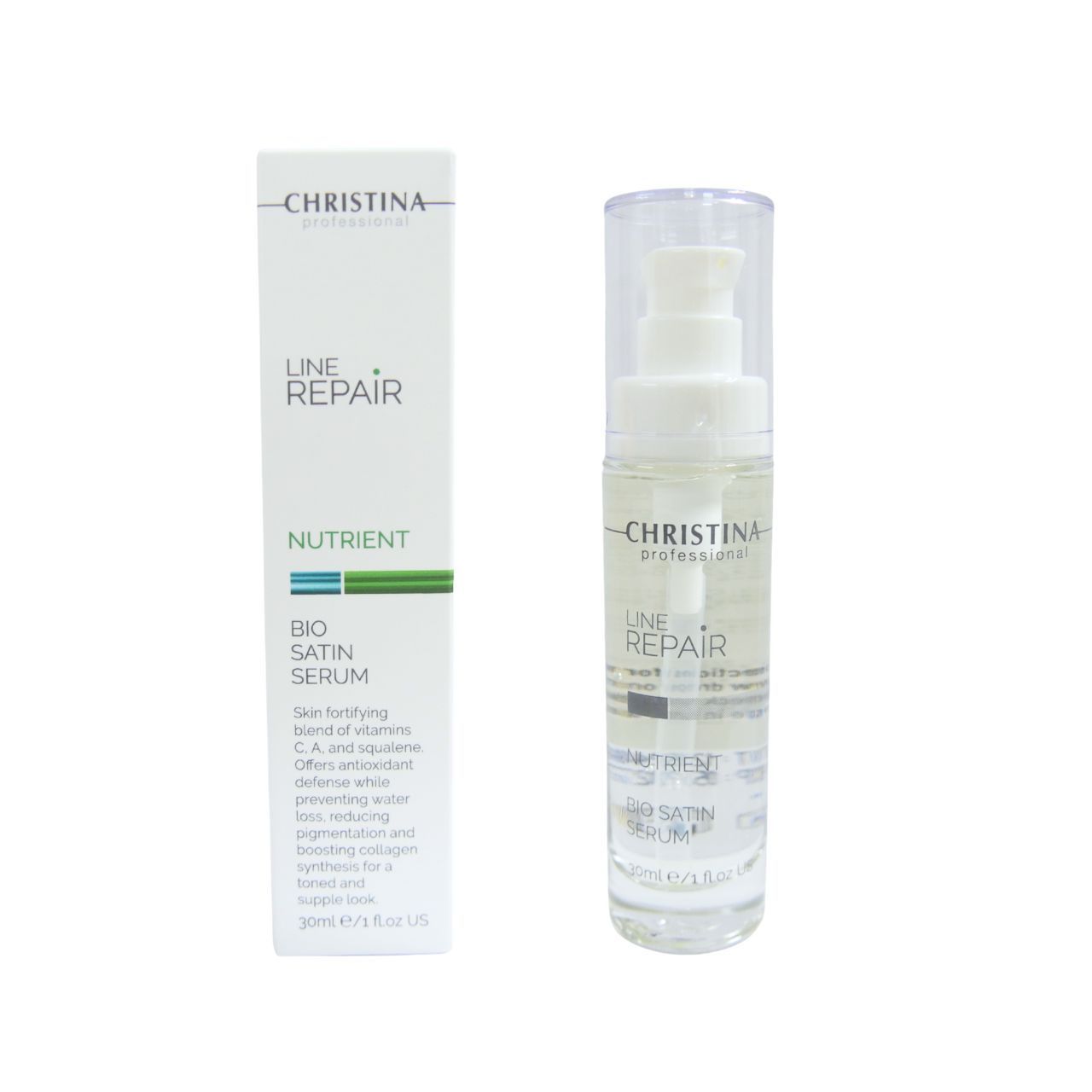 CHRISTINA クリスティーナ ラインリペア ビオサテンセラム 30ml BIO SATIN SERUM 乾燥 予防 メイクアップのベースにも シワをなめらかに 美容液