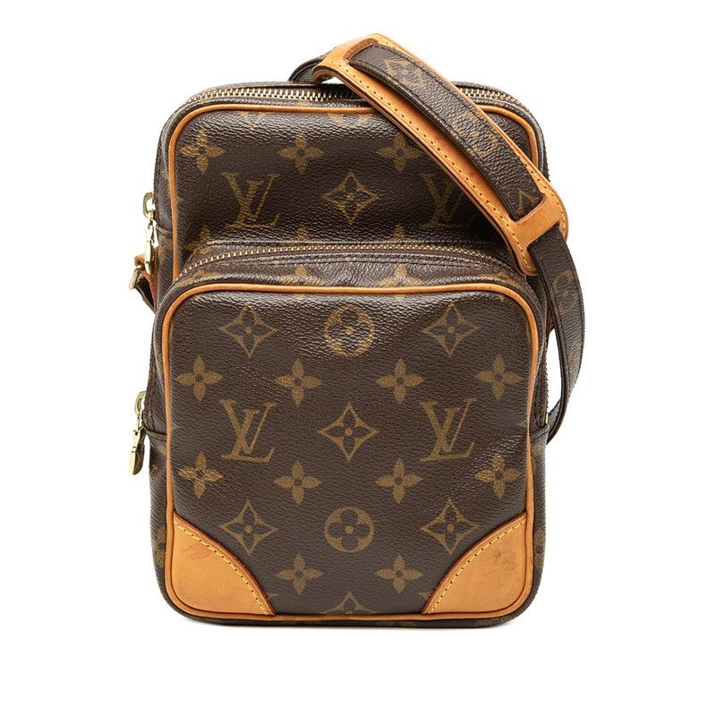 ルイ ヴィトン モノグラム アマゾン 斜め掛け ショルダーバッグ M45236 ブラウン PVC レザー レディース LOUIS VUITTON【1-0269419】