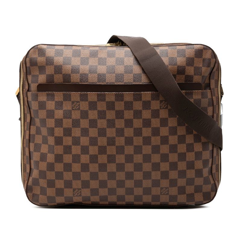 ルイ ヴィトン ダミエ ドルソドゥロ 斜め掛け ショルダーバッグ N45251 ブラウン PVC レザー レディース LOUIS VUITTON【1-0269501】