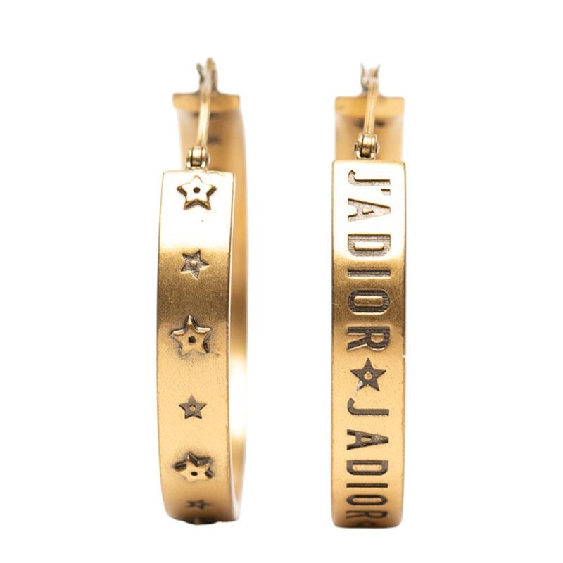 ディオール ジャディオール トライバル フープ ピアス ゴールド メッキ レディース Dior【1-0269969】