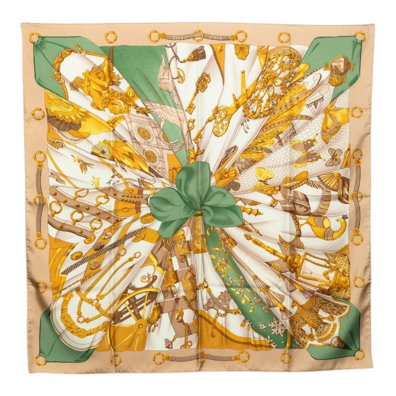 エルメス カレ90 Soleil de Soie シルクの太陽 スカーフ マルチカラー シルク レディース HERMES【1-0270574】