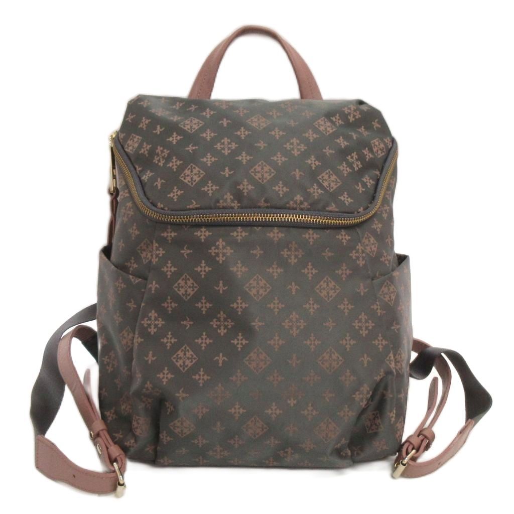 ラシット RUSSET 美品 リュックサック デイパック 総柄 グレー ■GY99
