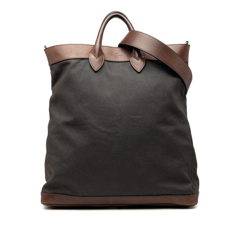 ルイ ヴィトン シャコー トートバッグ ショルダーバッグ 2WAY M93462 グレー ブラウン キャンバス レザー レディース LOUIS VUITTON【1-0270894】