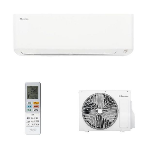 Hisense ハイセンス ルームエアコン Sシリーズ HA-S22H-W 清潔機能搭載 スタンダードモデル