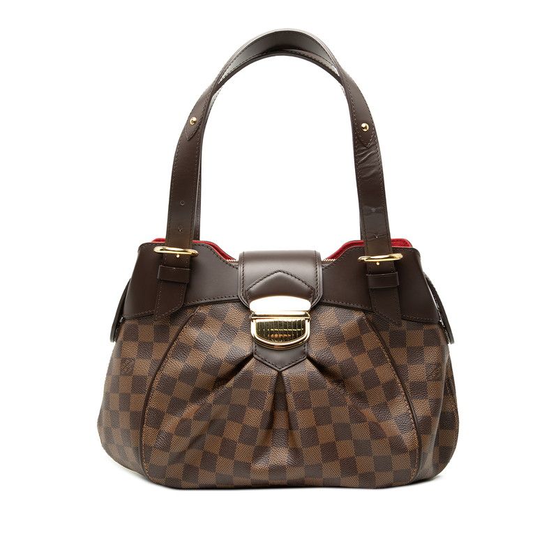 ルイ ヴィトン ダミエ システィナPM ハンドバッグ ショルダーバッグ N41542 ブラウン PVC レザー レディース LOUIS VUITTON【214-71790】