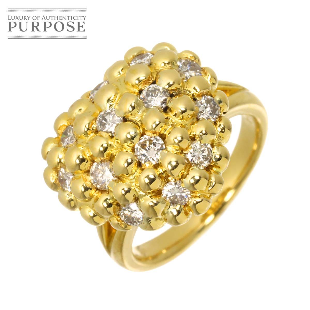 リング 11.5号 ダイヤ 0.92ct K18 YG イエローゴールド 750 指輪 Diamond Ring 90326577
