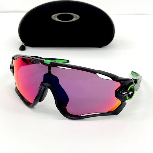 OAKLEY オークリー Jawbreaker スポーツサングラス OO9270-07-121 Prizm Road ロードバイク メンズ ブラック ピンク系 服飾小物 DF19374■