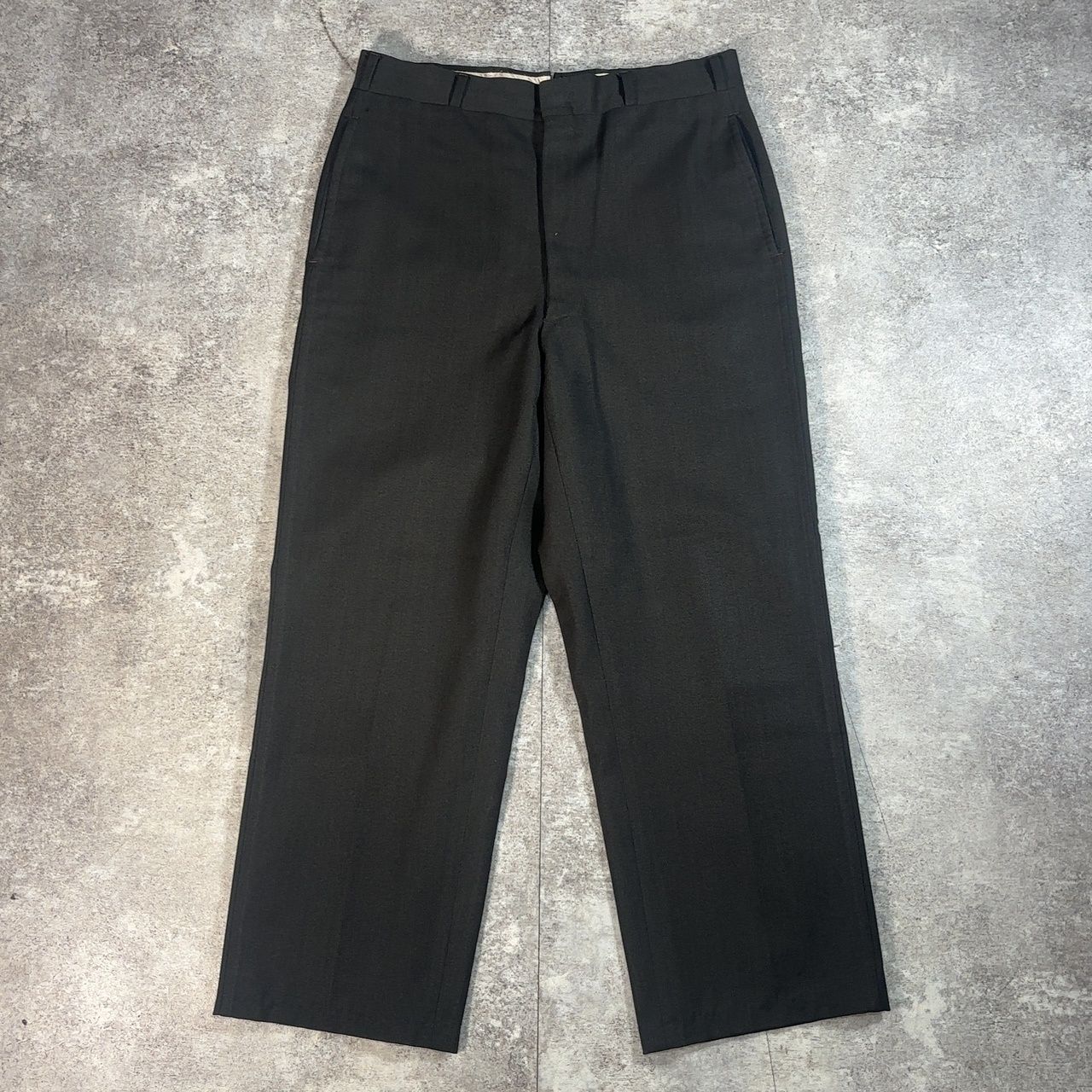50’s 60's スラックス ブラック パンツ vintage ヴィンテージ unknown 両爪Gripper Zipper メンズ 黒