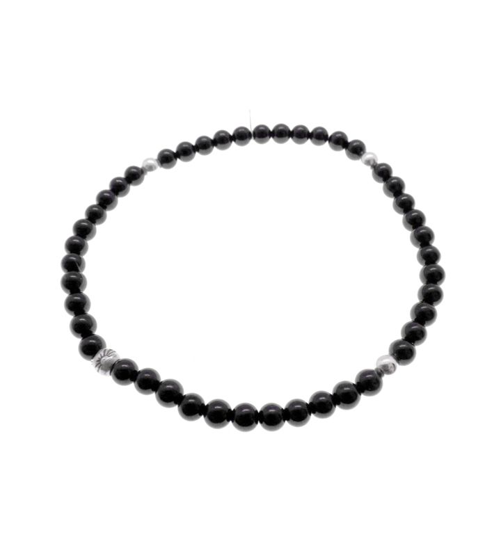 ワン ハンドレッド エム レイディアス ONE HUNDRED M RADIUS 【 4mm Black tourmaline bracelet 】4mm ブラックトルマリン ブレスレッド　50890