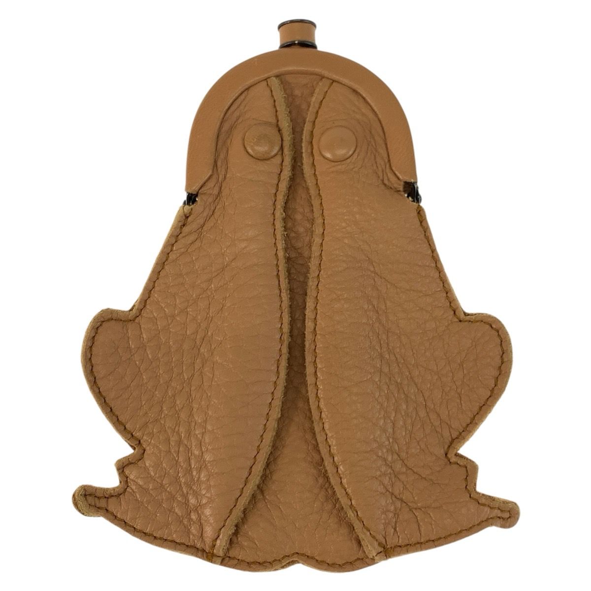 BOTTEGA VENETA　ケース　カエル型 美品 BOTTEGAVENETA ボッテガヴェネタ カエル ブラウン レザー コイン