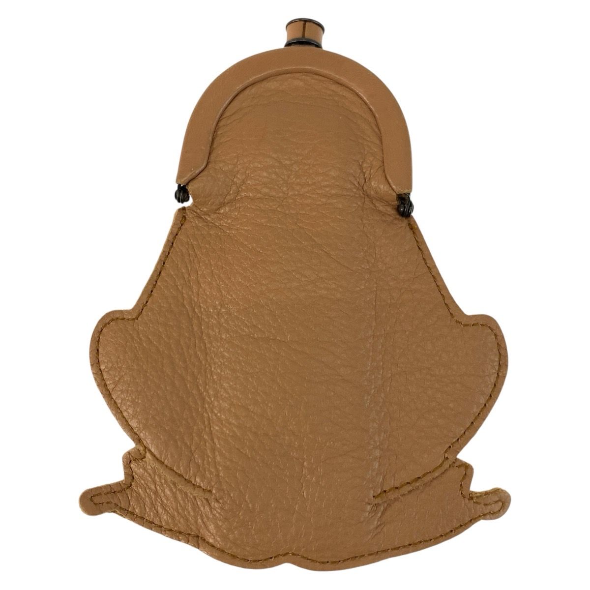 美品 BOTTEGAVENETA ボッテガヴェネタ カエル ブラウン レザー コイン