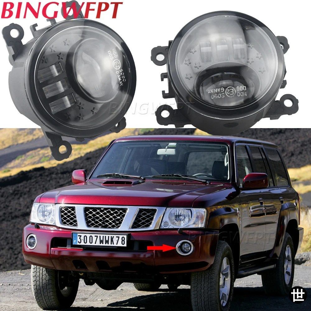 日産ナバラ D40 パスファインダー R51 ノート E11 エクステラ ピクソ UA0 リーフ パトロール Y61 2005- 用フォグランプ LED フォグライト