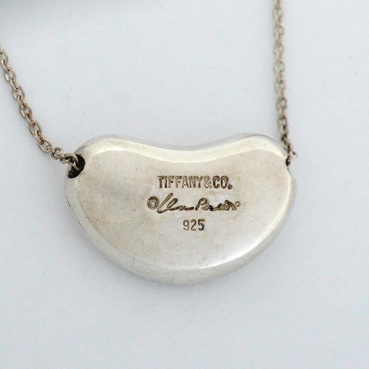 6jfb0033-k】ティファニー ネックレス ビーン シルバー925【中古 