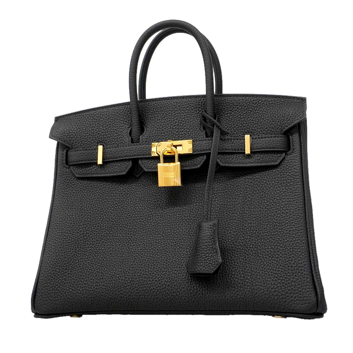 【6fa1750-g】エルメス ハンドバッグ バーキン25 トゴ ブラック ゴールド金具 G刻印【中古】レディース