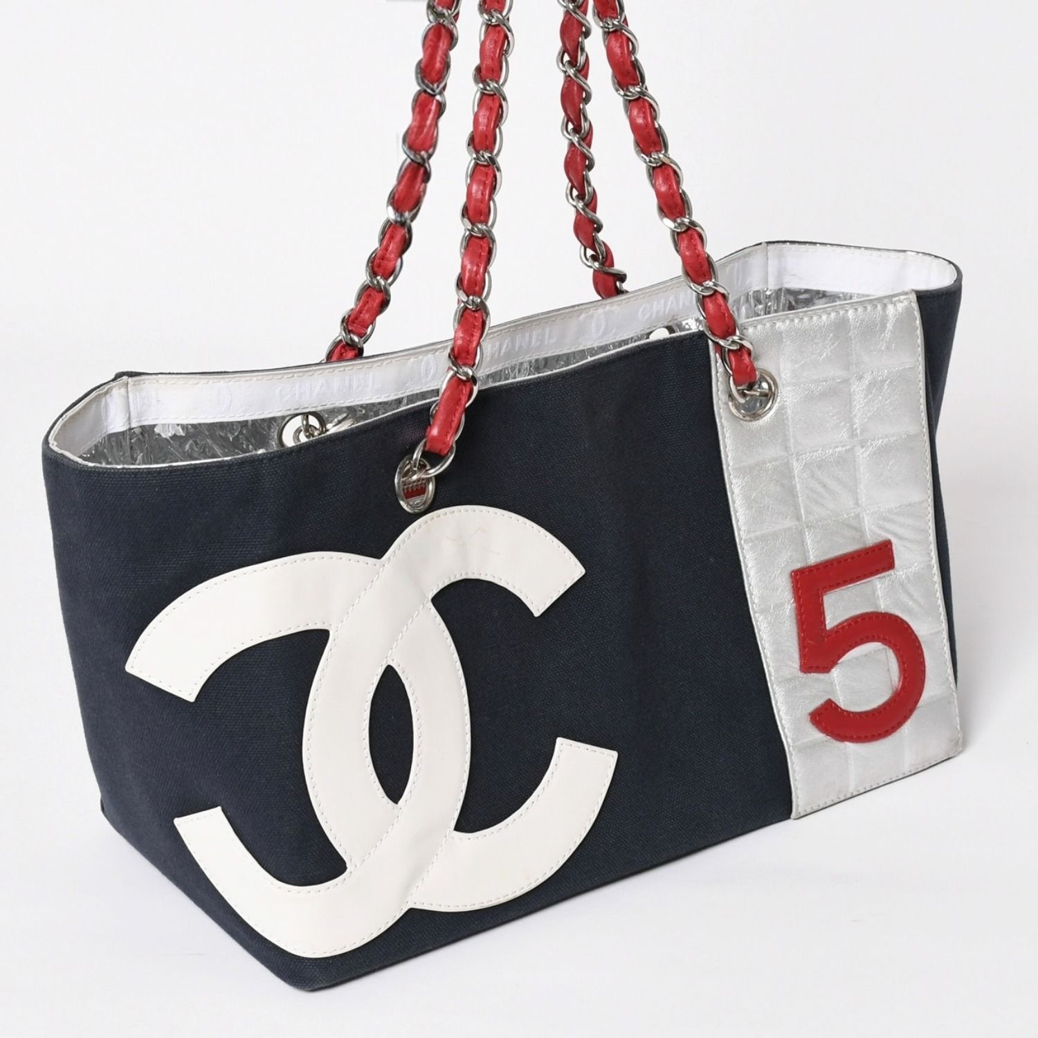 CHANEL シャネル No.5 ココマーク チェーントートバッグ A18644