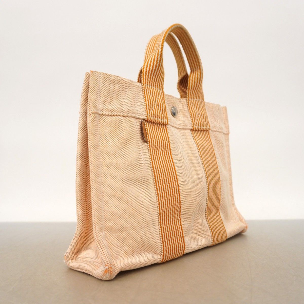 美品】HERMES エルメス ニューフールトゥPM キャンバス ハンドバッグ 