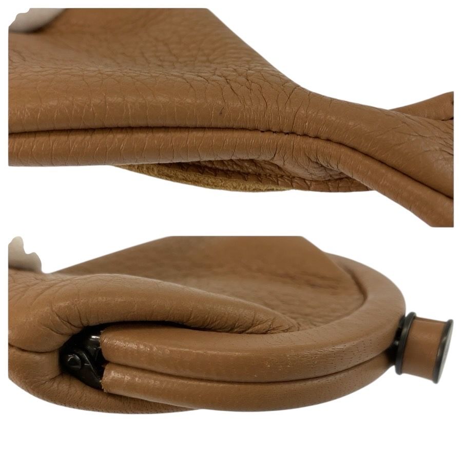 美品 BOTTEGAVENETA ボッテガヴェネタ 魚 ブラウン レザー コイン