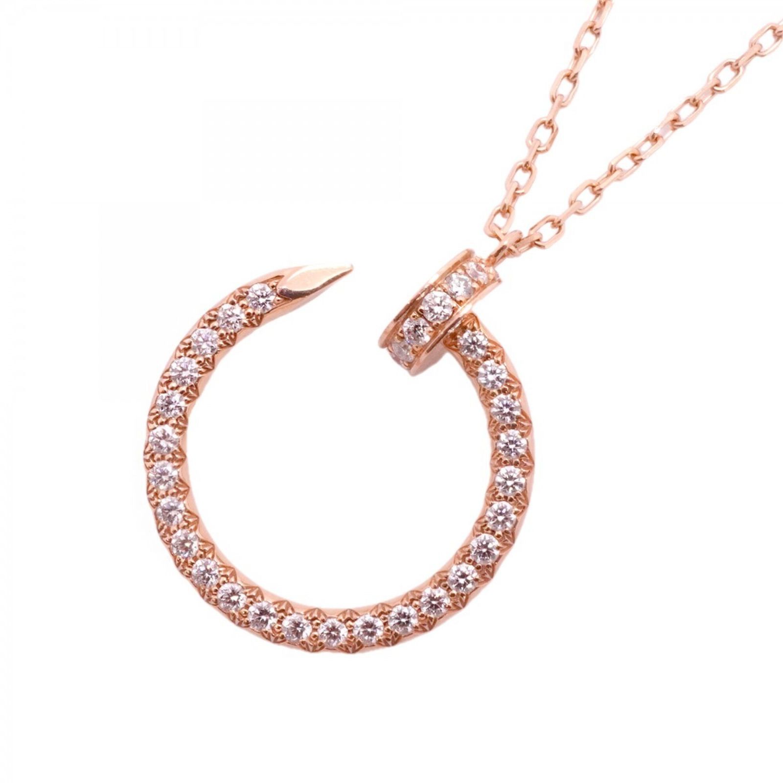 カルティエ(Cartier) カルティエ ネックレス ジュストアンクル 18KPG ピンクゴールド ダイヤモンドレディース
