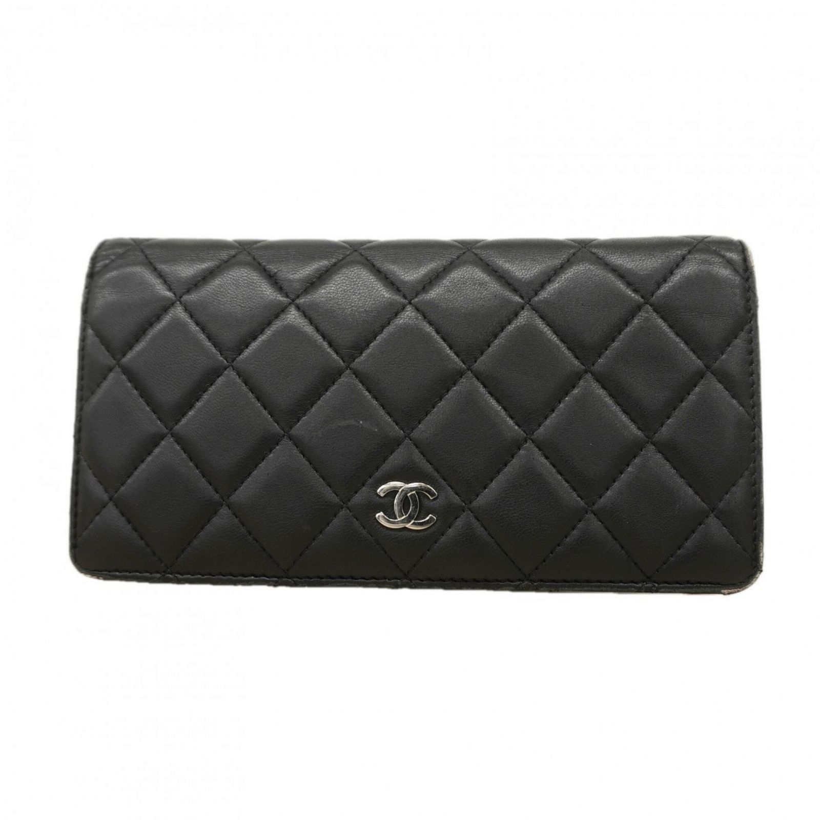 シャネル(Chanel) シャネル 長財布 マトラッセ ラムスキン ブラック レディース