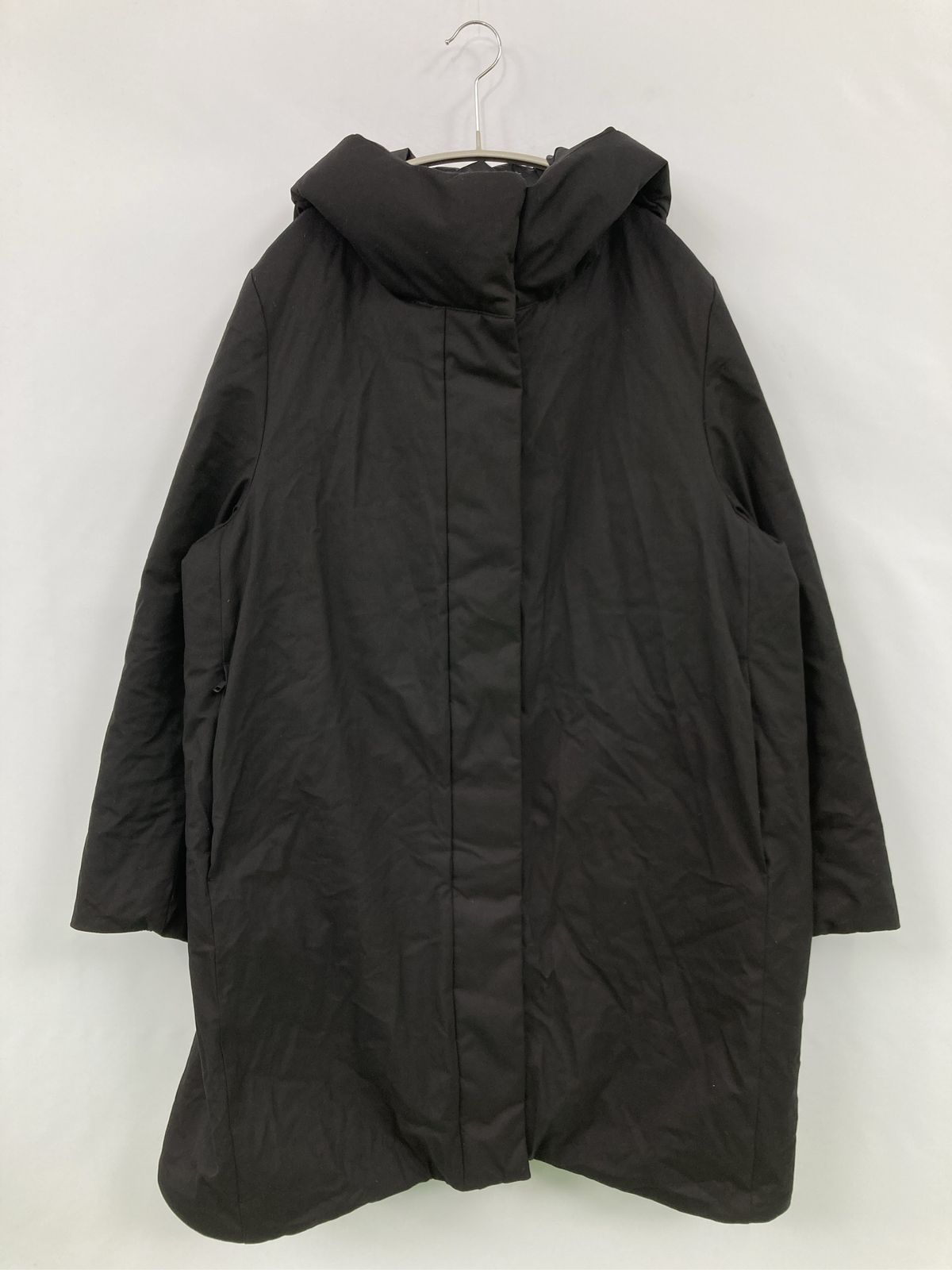 UNIQLO ユニクロ ダウンジャケット/コート XL ブラック 無地 ミドル丈 