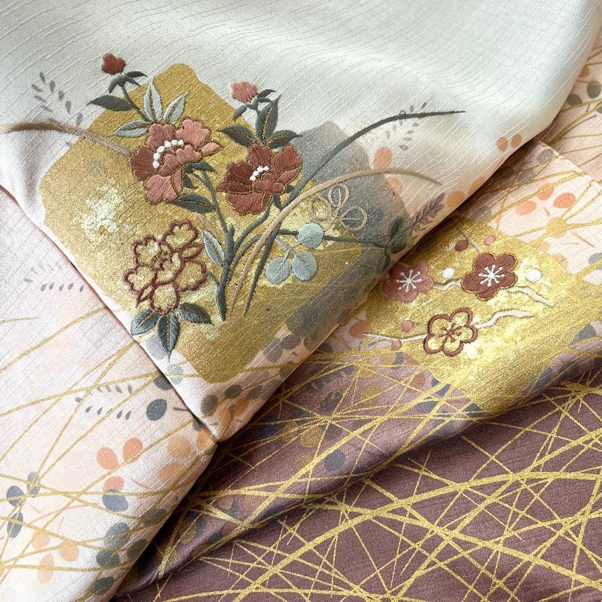 美品 逸品 上品 金彩 刺繍入り 正絹 訪問着 K1462 - メルカリ