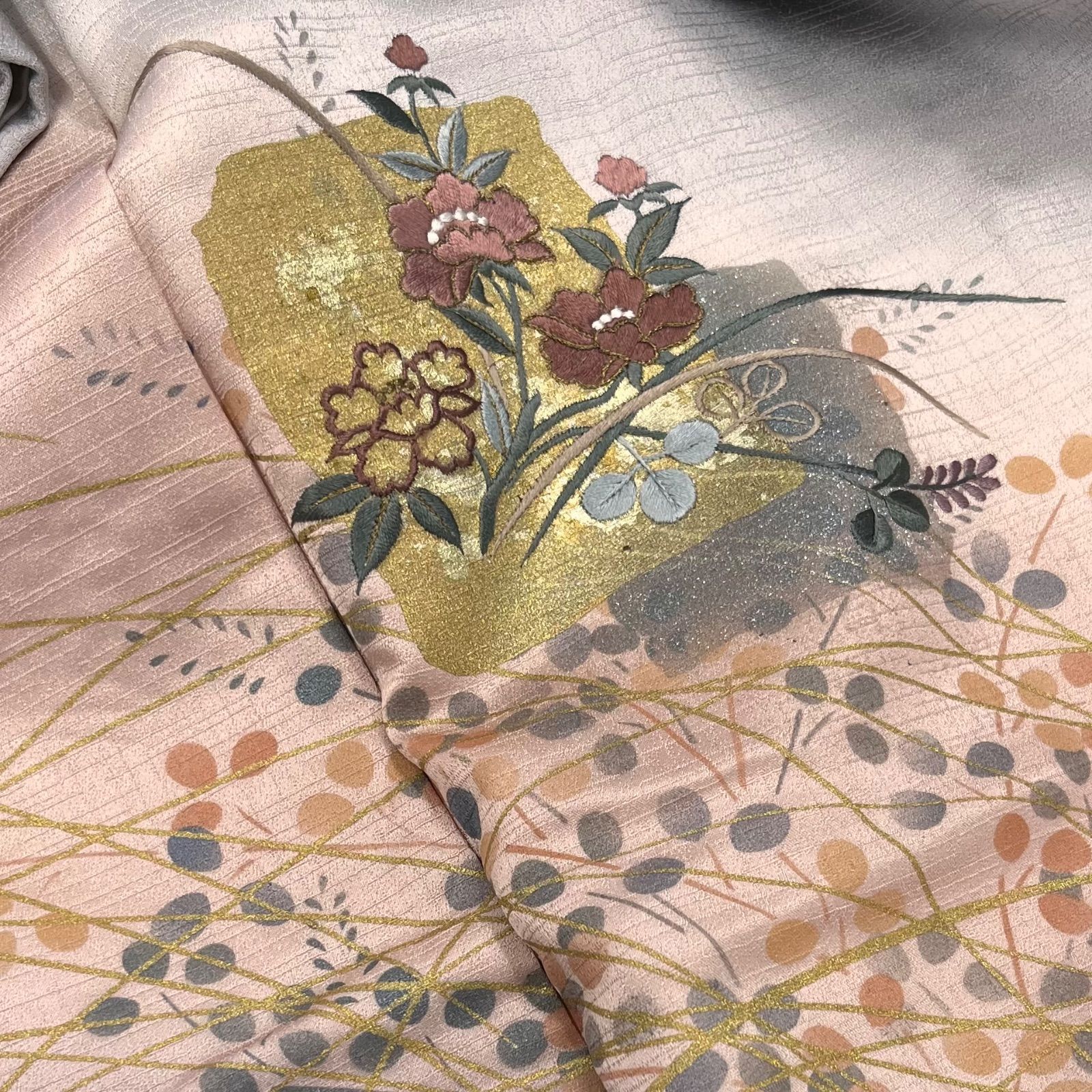 美品 逸品 上品 金彩 刺繍入り 正絹 訪問着 K1462 - メルカリ