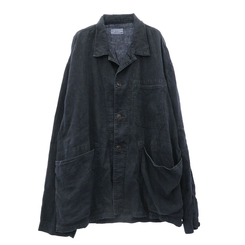 ヘリル HERILL 25SS 25-011-HL-8160-10 Linen P41 Coverall Jacket リネン カバーオール ジャケット ダークネイビー系 2【中古】