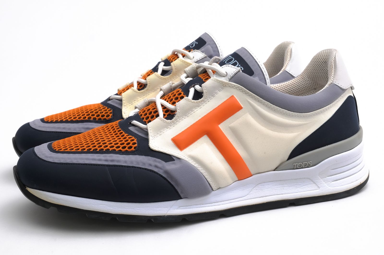 トッズ／TOD'S シューズ スニーカー 靴 ローカット メンズ 男性 男性用 ナイロン レザー 革 本革 オレンジ ALLACCIATO SPORTIVO
