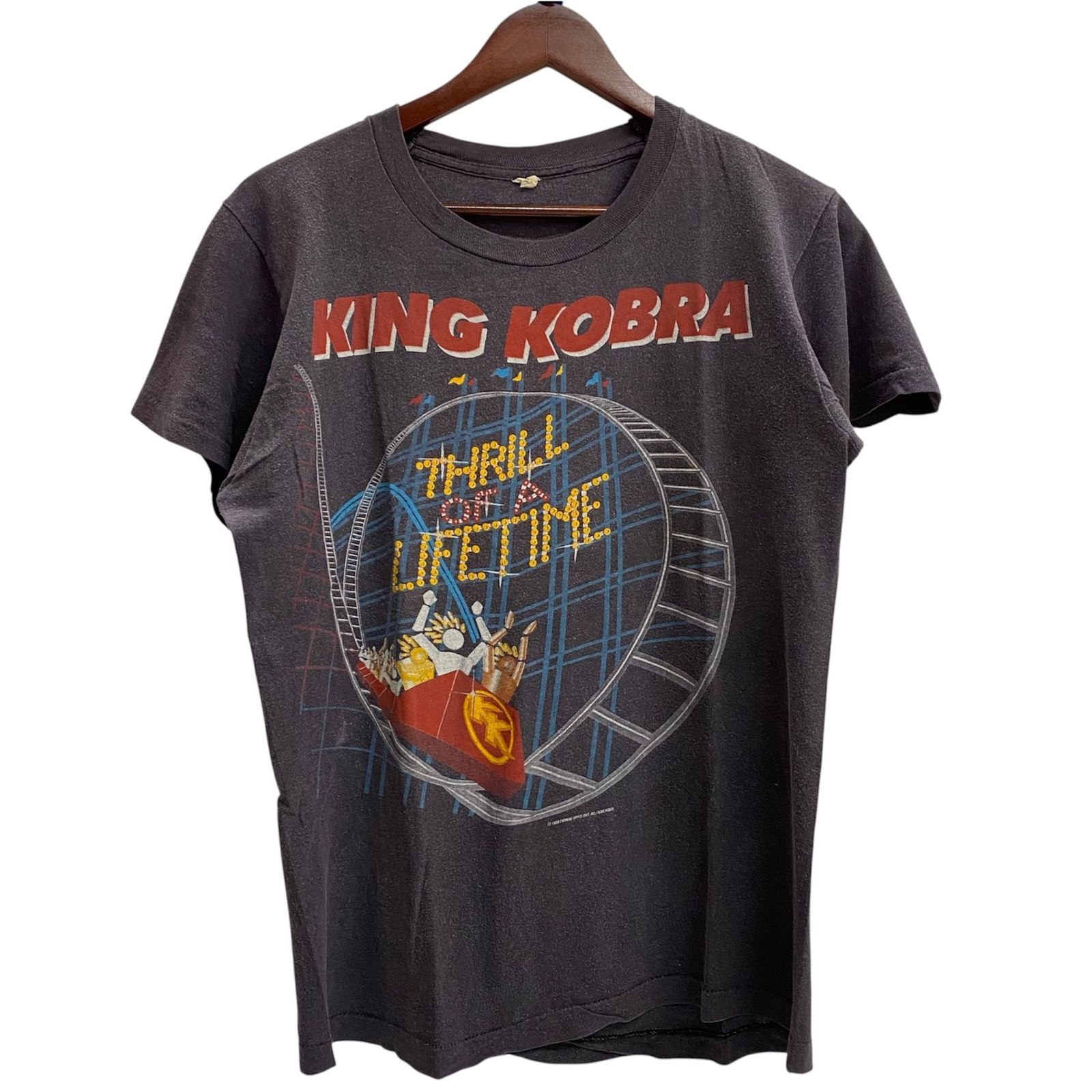 バンド band 80's USA製 KING KOBRA “Thrill Of A Lifetime” 1986 ツアー Tシャツ ブラック Lサイズ 201MT-6135 VB