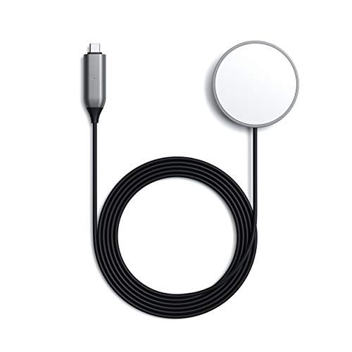 SATECHI USB C マグネット ワイヤレス充電ケーブル 1.5m Qi ワイヤレス充電器 7.5W - iPhone 16 Pro Max/16 Pro/16/16 Plus iPhone 15 Pro Max/15 Pro/15/1 612a5263