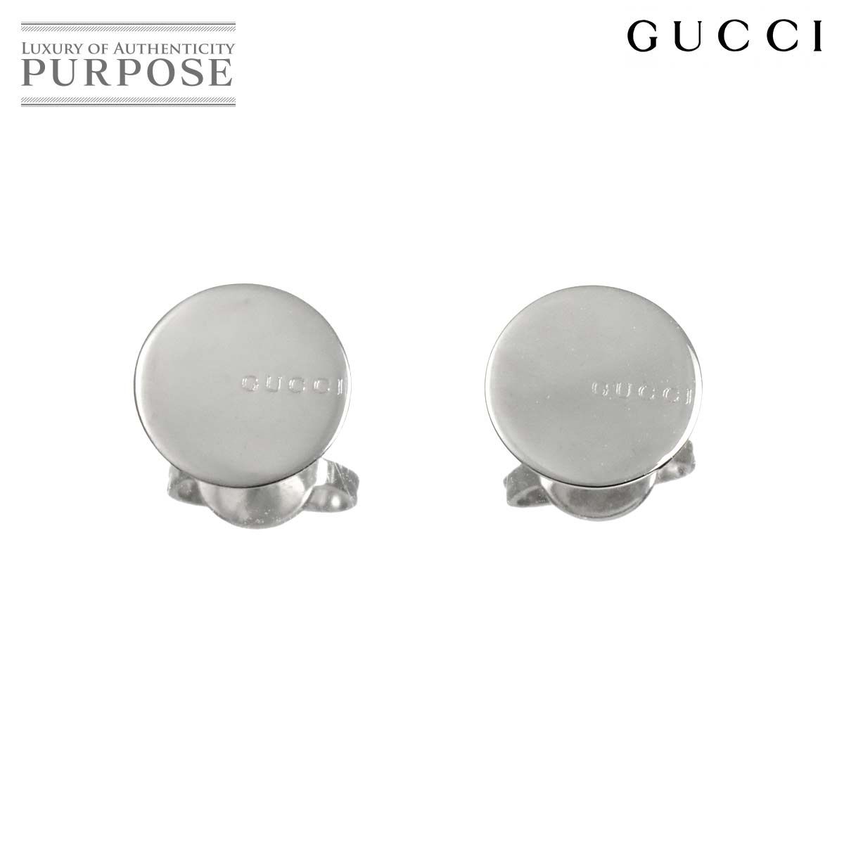 グッチ GUCCI ピアス K18 WG ホワイトゴールド 750 Earrings Pierced 90319475