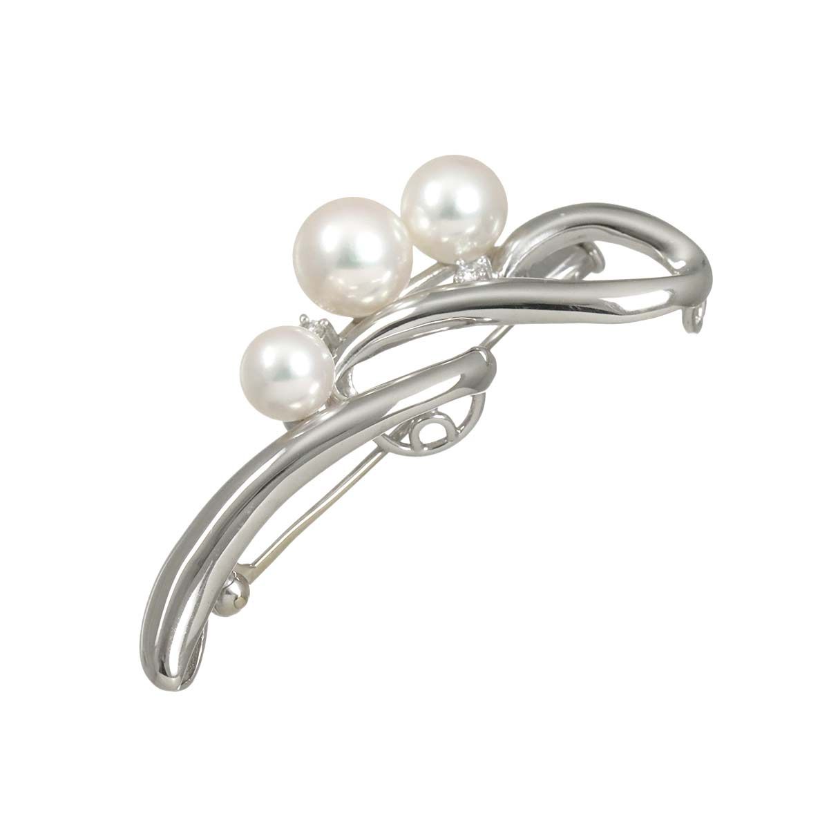 タサキ TASAKI アコヤ真珠 7.9-6.1mm ダイヤ 0.07ct ブローチ Pt プラチナ パール 田崎真珠 Akoya Pearl Brooch 90319487 タサキ TASAKI アコヤ真珠 7.9-6.1mm ダイヤ 0.07ct ブローチ Pt プラチナ パール 田崎真珠 Akoya Pearl Brooch 90319487