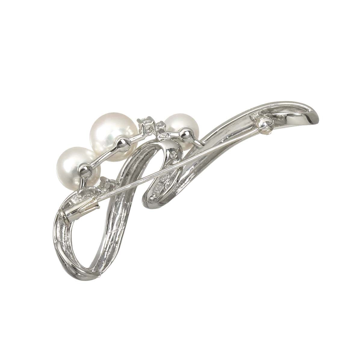 タサキ TASAKI アコヤ真珠 7.9-6.1mm ダイヤ 0.07ct ブローチ Pt プラチナ パール 田崎真珠 Akoya Pearl Brooch 90319487 タサキ TASAKI アコヤ真珠 7.9-6.1mm ダイヤ 0.07ct ブローチ Pt プラチナ パール 田崎真珠 Akoya Pearl Brooch 90319487