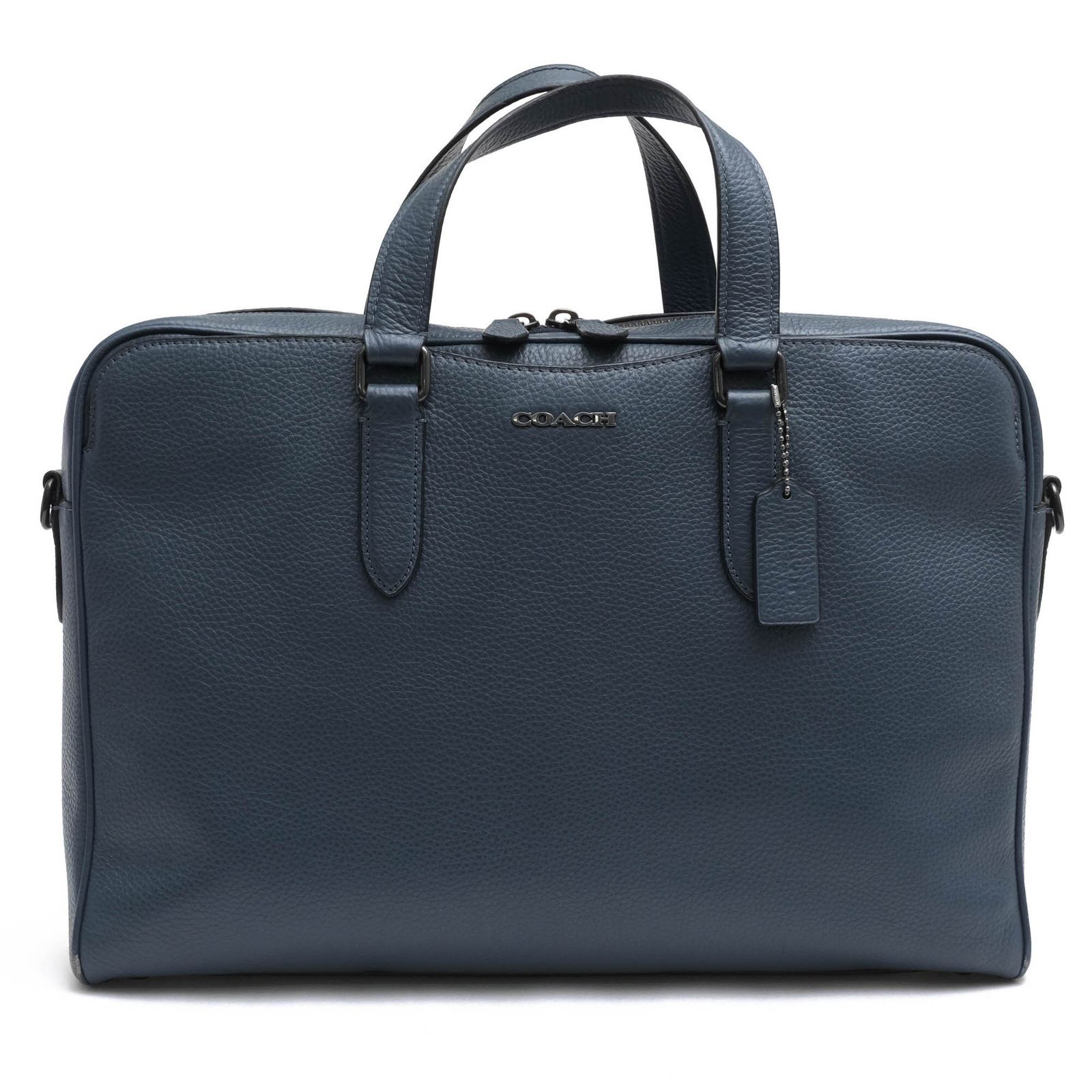 コーチ／COACH バッグ ブリーフケース ビジネスバッグ 鞄 ビジネス メンズ 男性 男性用 レザー 革 本革 ブルー 青 C8174 Graham Structured Brief グラハム ストラクチャード ブリーフ ビジネストート シボ革 シュリンク