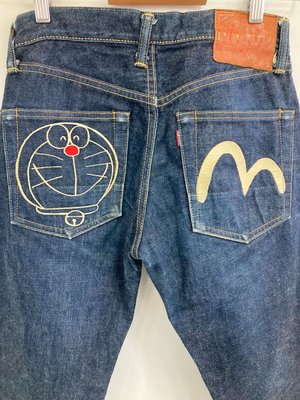 ?256【限定モデル】 EVISU エヴィス ドラえもん コラボ デニム ジーンズ 26×35 刺繍カモメ 希少