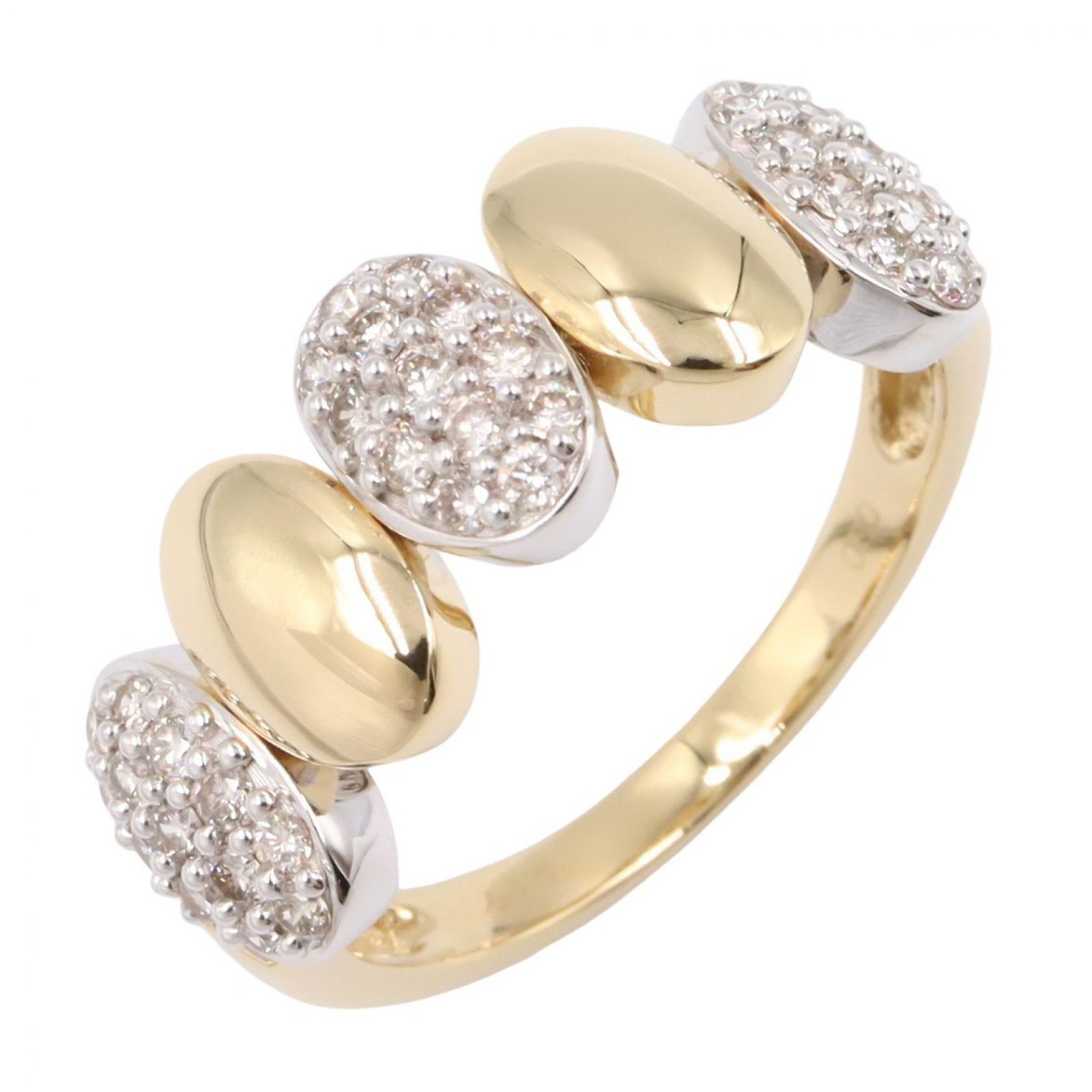 ジュエリー JEWELRY リング・指輪 ダイヤリング ﾀﾞｲﾔ 5.3g #14.5 K18（イエローゴールド） ダイヤモンド ダイヤリング レディース Used A
