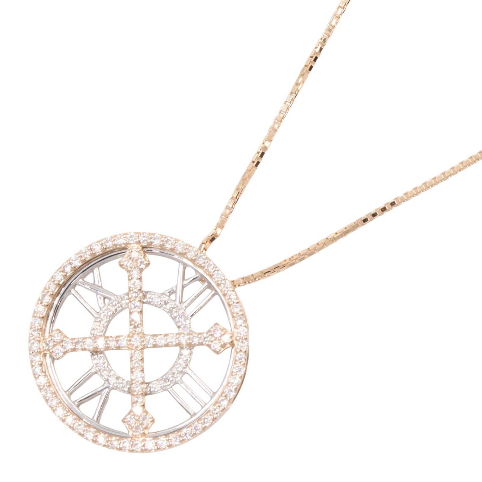 ジュエリー JEWELRY ネックレス ダイヤモンド ネックレス ﾀﾞｲﾔ 9.2g 首回り45㎝ K18PG（ピンクゴールド） K18WG（ホワイトゴールド） ダイヤネックレス レディース