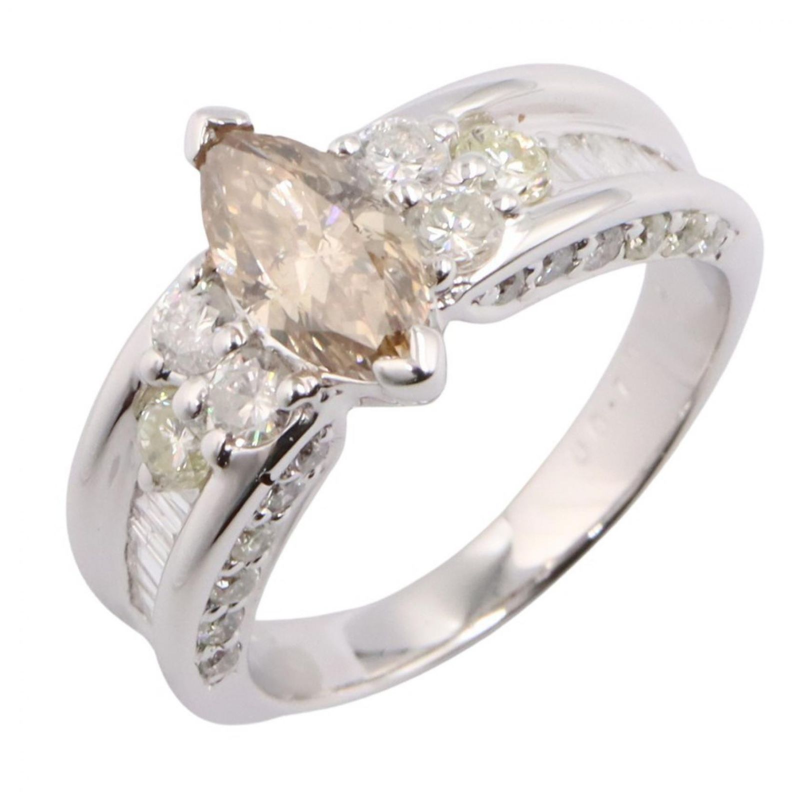 ジュエリー JEWELRY リング・指輪 ダイヤリング ﾀﾞｲﾔ 5.6g #8.5 K18WG（ホワイトゴールド） ダイヤモンド ダイヤリング レディース Used A