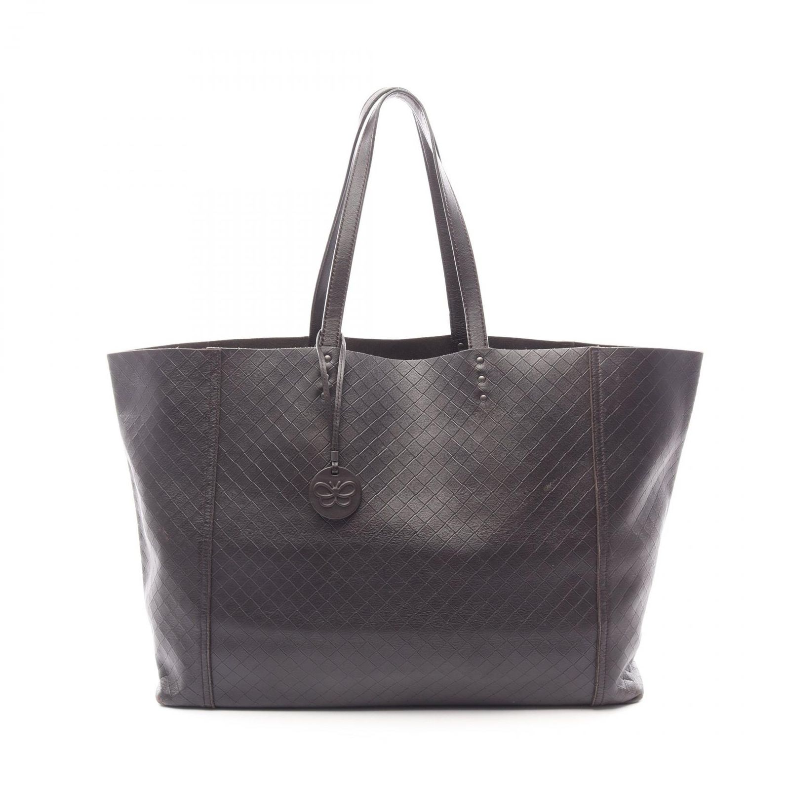 ボッテガヴェネタ BOTTEGA VENETA トートバッグ イントレッチオミラージュ パピヨン トート ダークブラウン レザー イントレッチオミラージュ ラージトート レディース