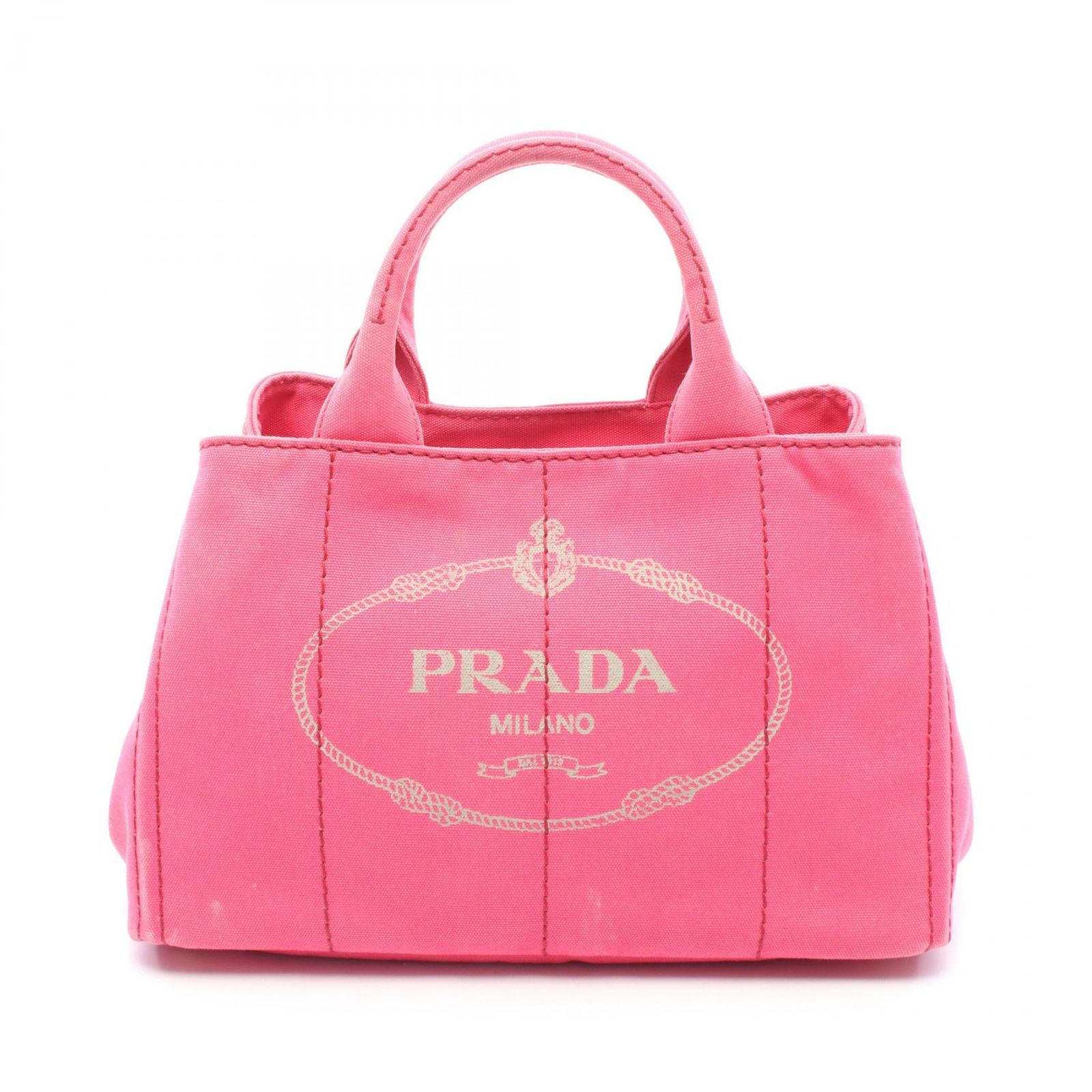 プラダ PRADA トートバッグ CANAPA カナパ 1BG642 ピンク キャンバス カナパ 2wayトート レディース Used B