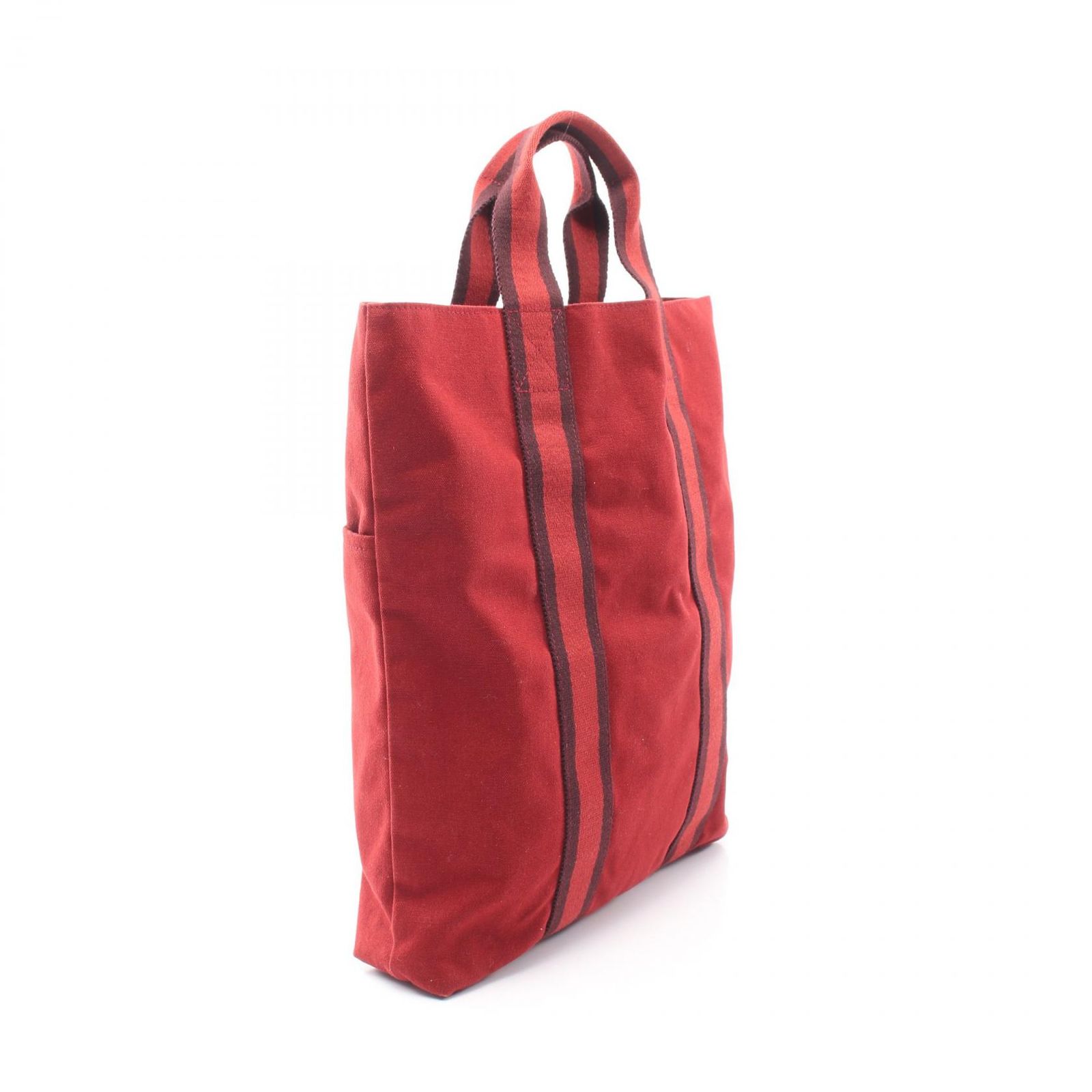HERMES エルメス フールトゥ カバス トートバッグ キャンバス レッド エルメス HERMES トートバッグ フールトゥ カバス レッド キャンバス