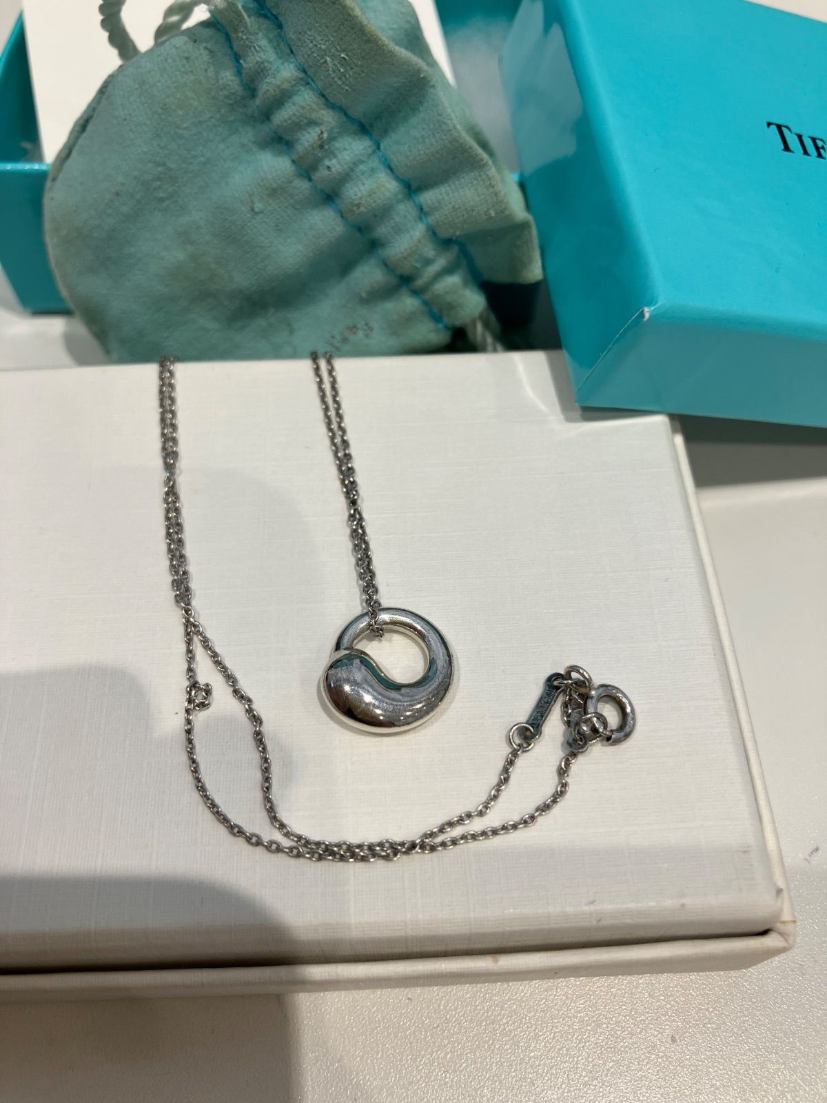 Tiffany &Co.エターナルサークルネックレス 箱　袋付き