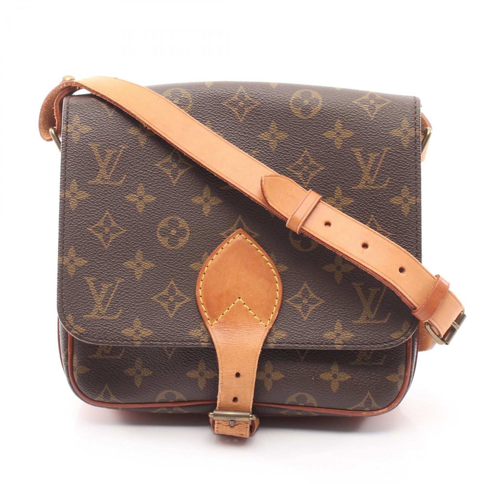 ルイ・ヴィトン LOUIS VUITTON ショルダーバッグ カルトシエールMM モノグラム M51253 PVCコーティングキャンバス レザー カルトシエールMM レディース Used B