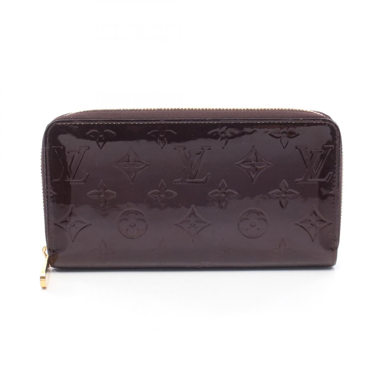 ルイ・ヴィトン LOUIS VUITTON ラウンド長財布 ジッピーウォレット M93522 アマラント レザー ジッピー・ウォレット レディース Used B